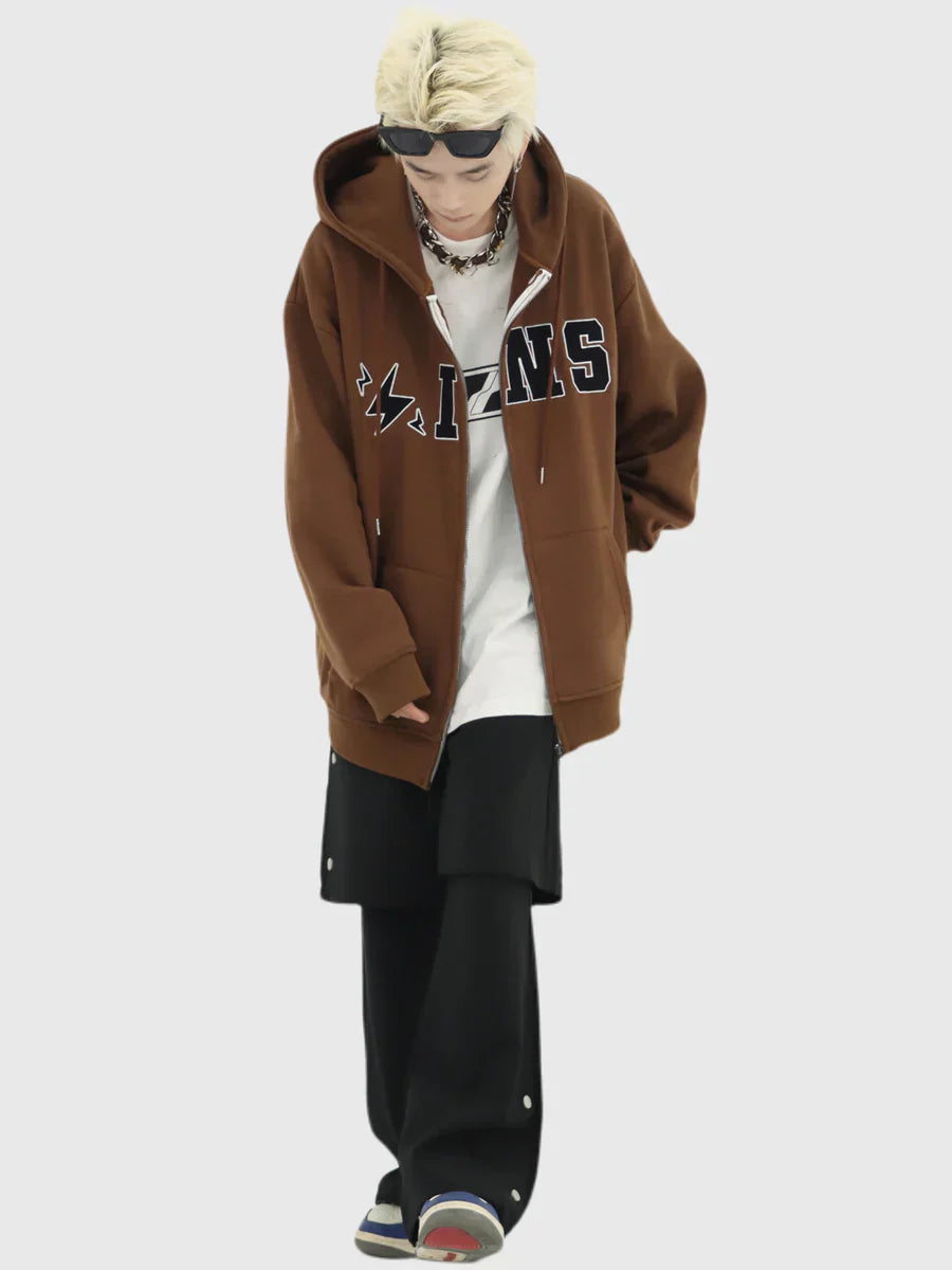 [INSstudios] BIG LOGO ZIPPER JACKET ST556