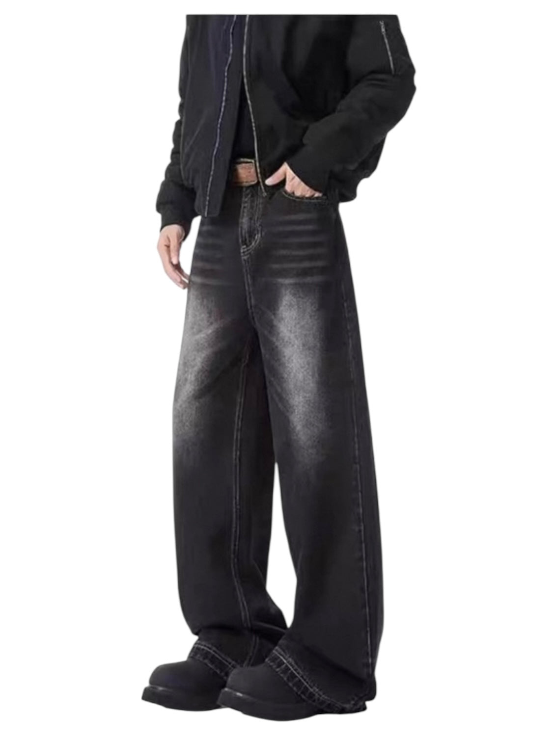 [GRACERUB] DIRTY FLARE-CUT JEANS st5042