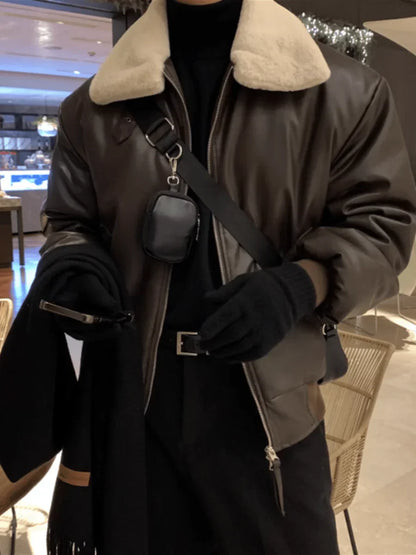 KOREAN LAMB WOOL COTTON COAT JACKET ST1053
