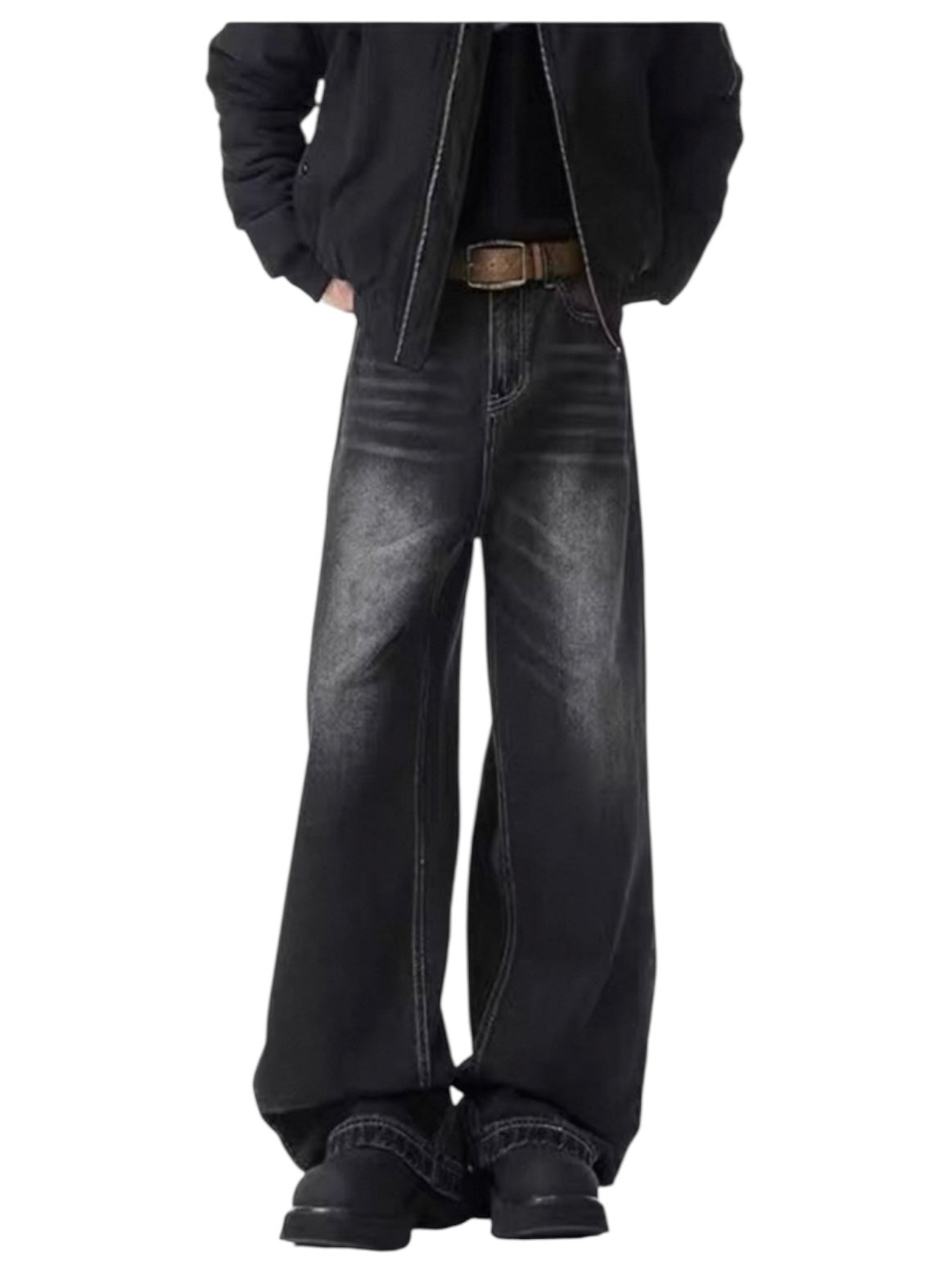 [GRACERUB] DIRTY FLARE-CUT JEANS st5042