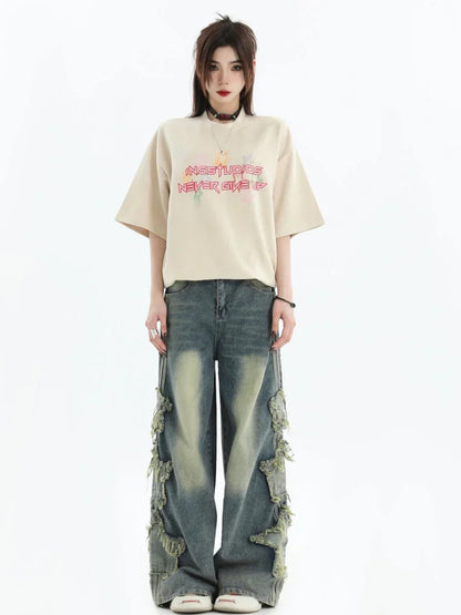 [INSstudios] LOOSE THREE STRIPES LONG PANTS ST528