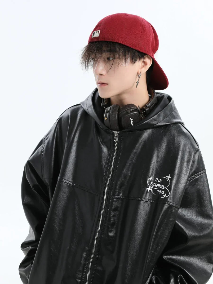 [INSstudios] PU LEATHER JACKET ST1204