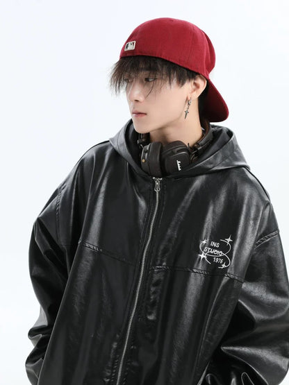[INSstudios] PU LEATHER JACKET ST1204