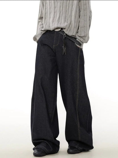 [MADWITCH] WIDE-LEGGED LOOSE JEANS ST1050