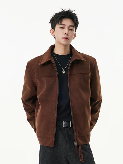 FAUX SUEDE HIP-HOP JACKET st5091