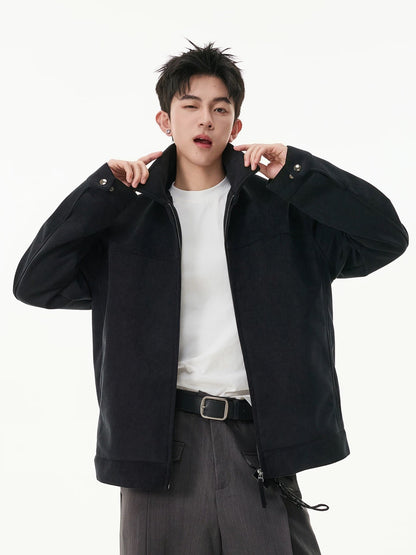 FAUX SUEDE HIP-HOP JACKET st5091