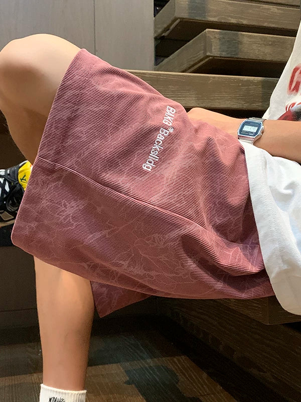 Embroidered shorts men's summer 2026 new loose casual pants trendy brand outer wear American boys 5 five-point pants
