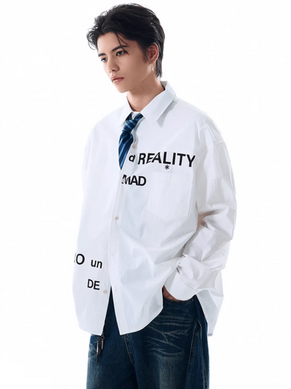 [MADWITCH] Original niche letter print shirt st1870