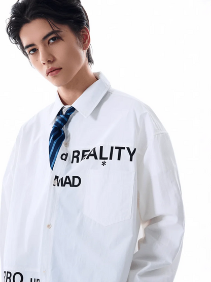 [MADWITCH] Original niche letter print shirt st1870