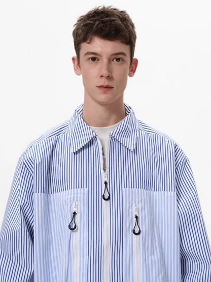 [MADWITCH] striped shirt jacket st1865