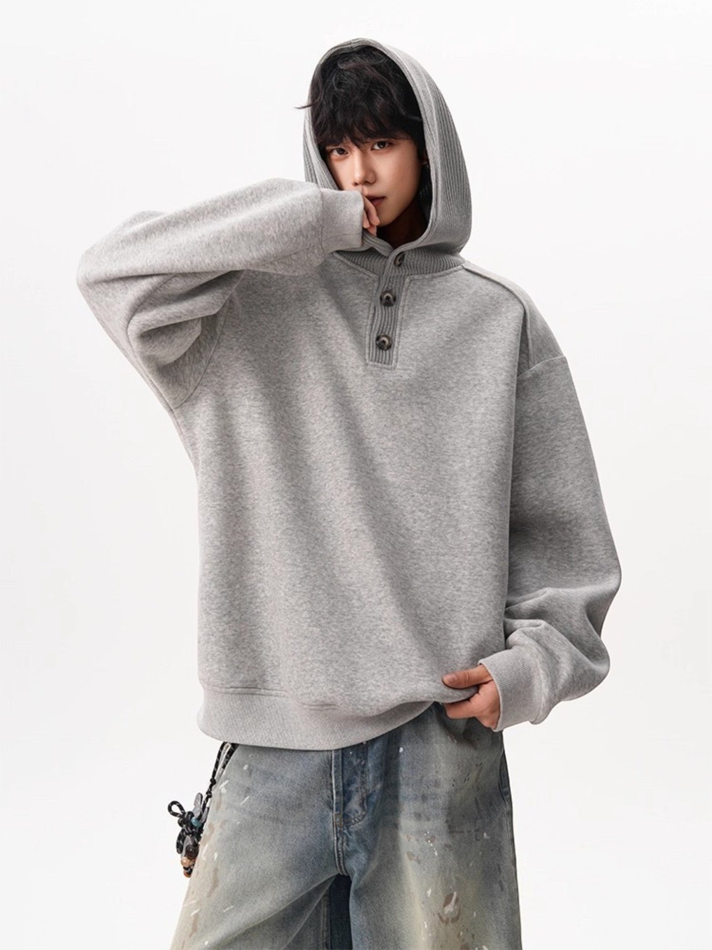 HEAVY KNIT HOODIE st5047