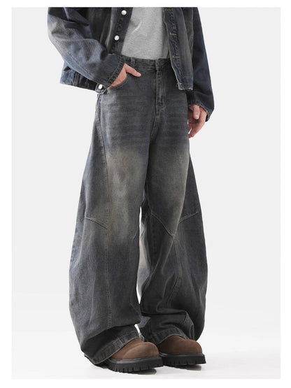 DECONSTRUCTED SABER-CUT JEANS st5070
