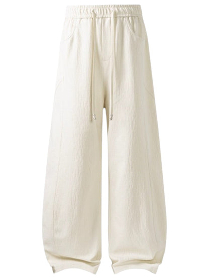 [DAZHONGMA] CURVED-CUT WRINKLE TROUSERS st5044