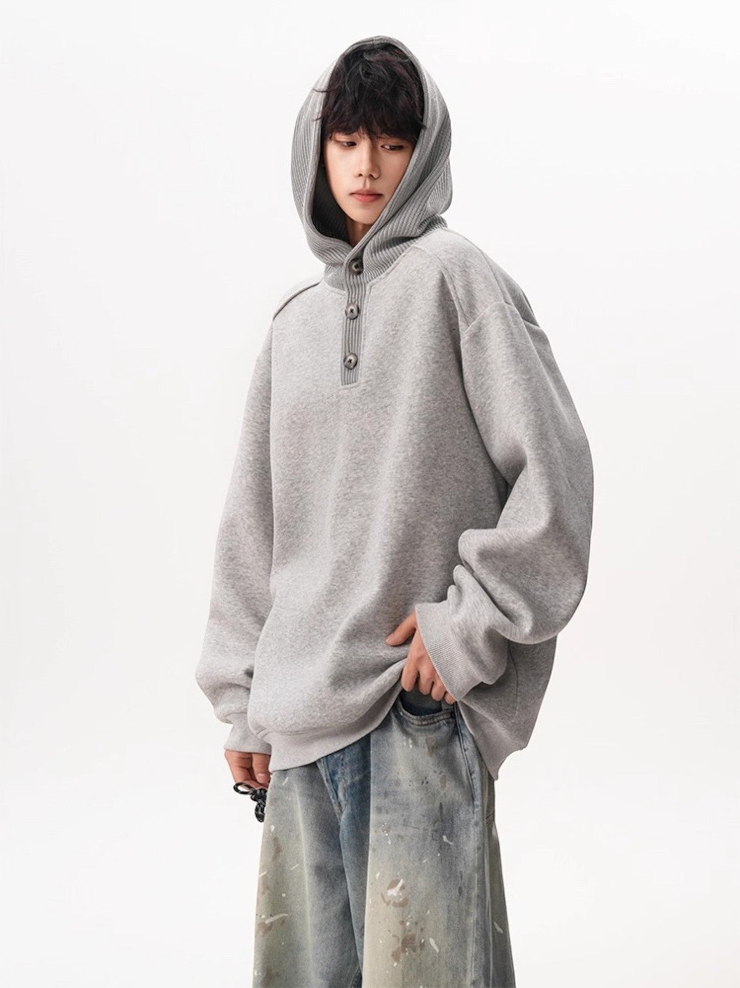 HEAVY KNIT HOODIE st5047