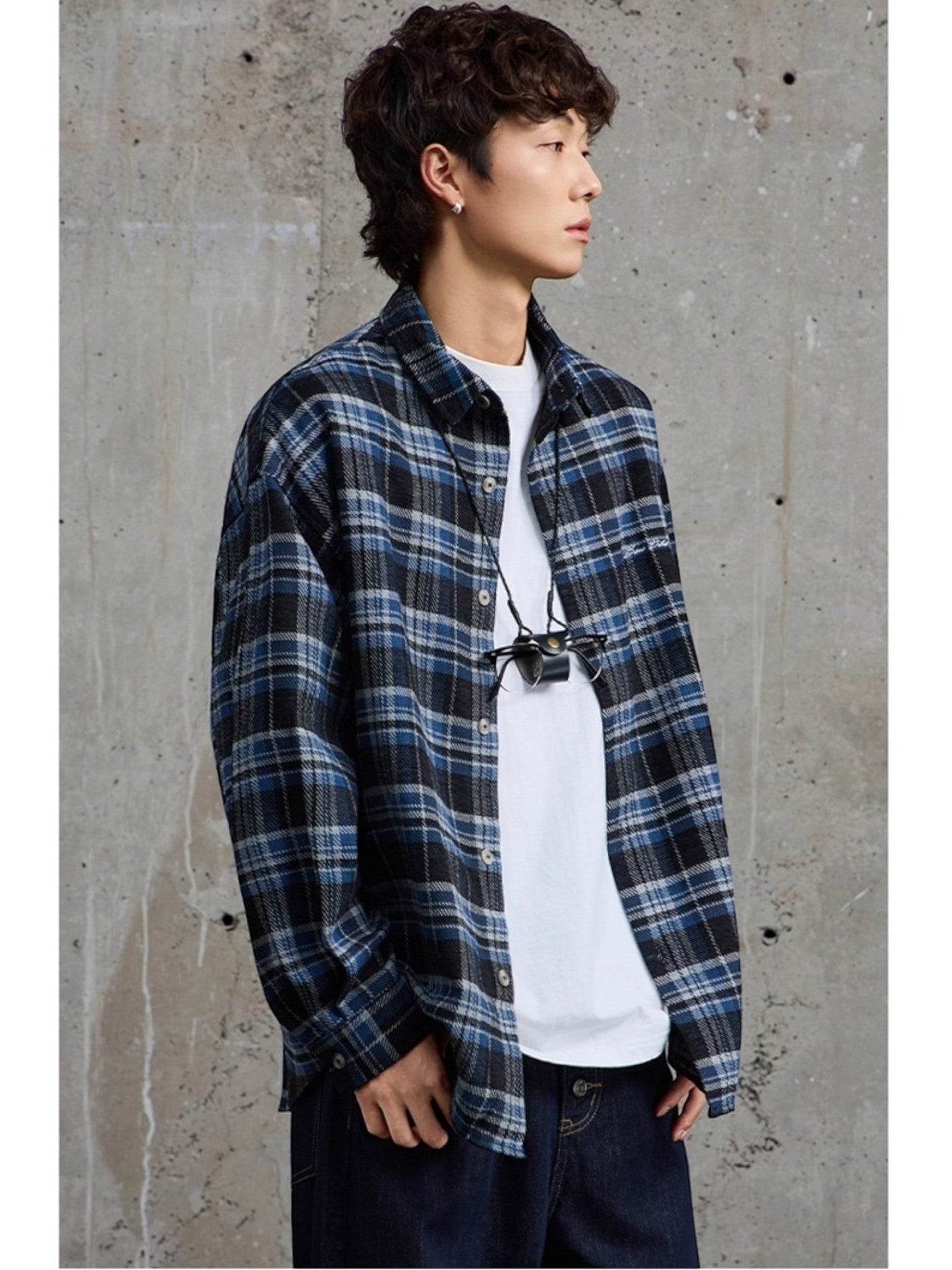EMBROIDERED PLAID shirt st5069